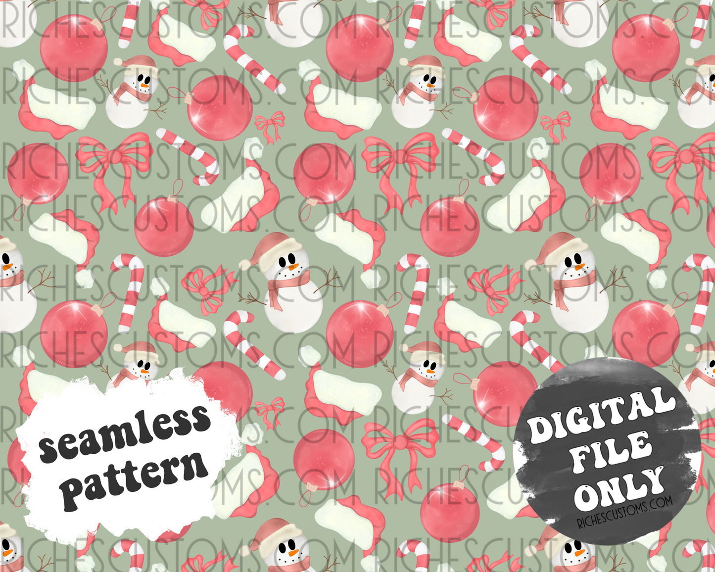 Vintage snowman Seamless