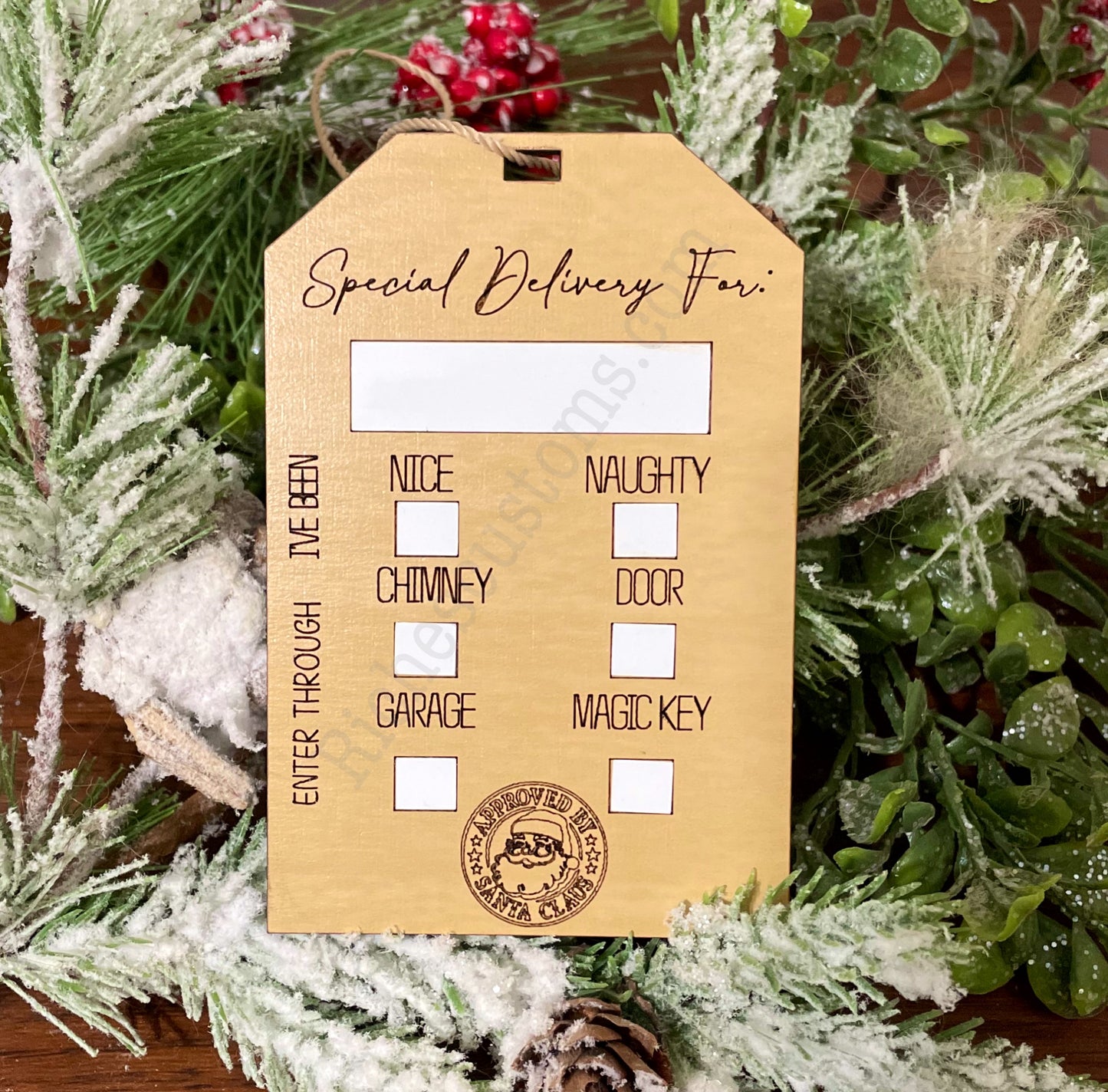 Naughty/ Nice Tag Ornament