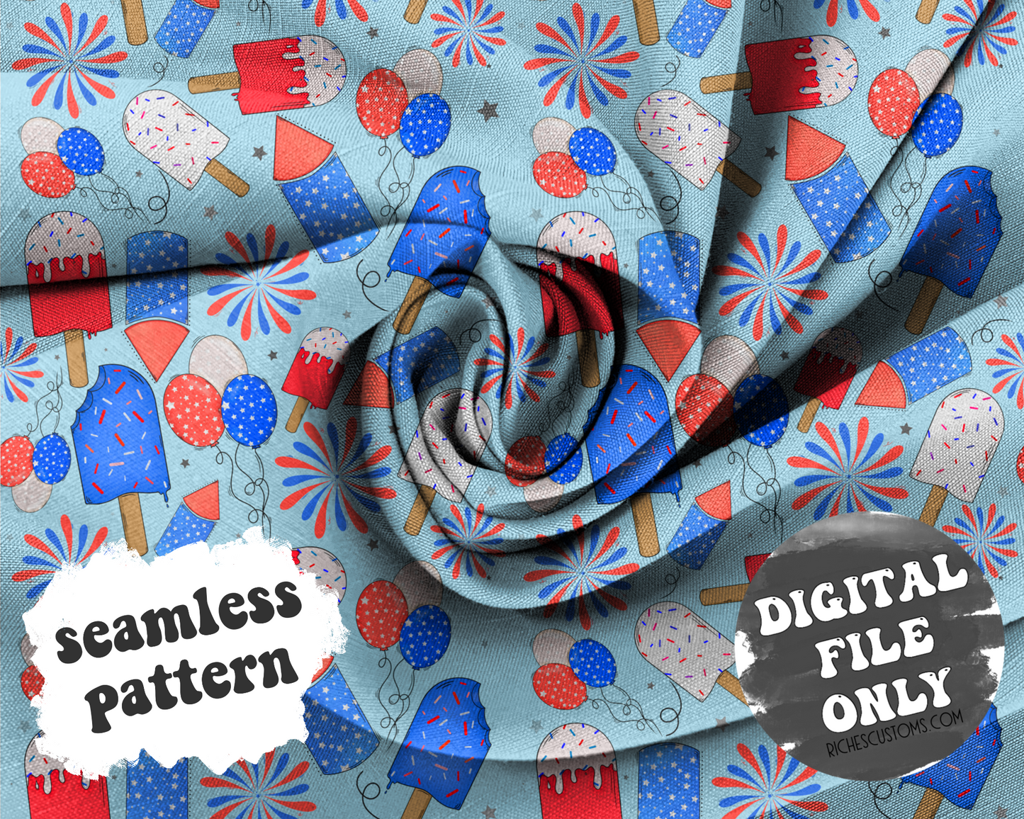 4th of July Popsicle Seamless