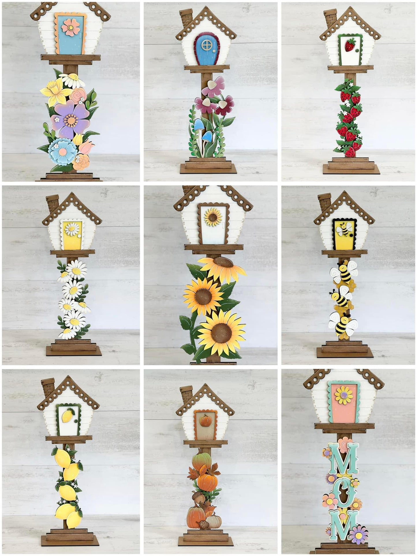 Interchangeable peices for bird house DIY Kit (STAND NOT INCLUDED)