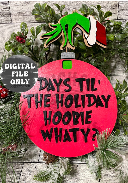 Holiday Whaty Countdown Laser File